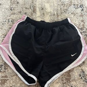 Nike shorts. Size xsmall. Black with pink outline